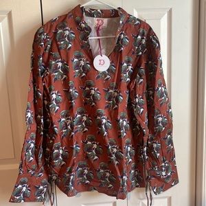 Victoria Dunn Billy Top Cinnamon XL NWT